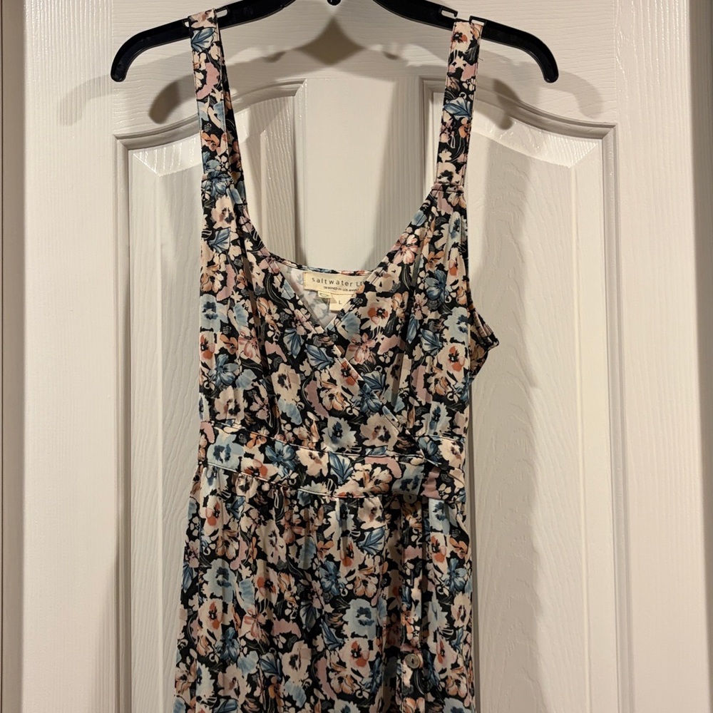 Saltwater Luxe Floral Sleeveless Maxi Dress like new L - Picture 4 of 9